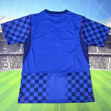 2026/27 Croatia Away Blue Fans Soccer Jersey  (Have Right Patch 有右臂章 白底黑字）