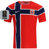 2026/27 Norway Home Red Fans Soccer Jersey  (Have Right Patch 有右臂章 白底黑字）
