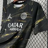 D.Doué #14 PSG x Labubu Dark Night Edition Black Fans Soccer Jersey 2025/26 拉布布字体 ★★