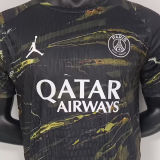 D.Doué #14 PSG x Labubu Dark Night Edition Black Player Version Jersey 2025/26 拉布布字体 ★★