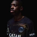 D.Doué #14 PSG x Labubu Dark Night Edition Black Player Version Jersey 2025/26 拉布布字体 ★★