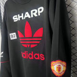 1990/1992 M Utd Black Retro Long Sleeve Sweater Jersey