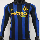 2026/27 In Milan Home Player Version Long Sleeve Soccer Jersey
