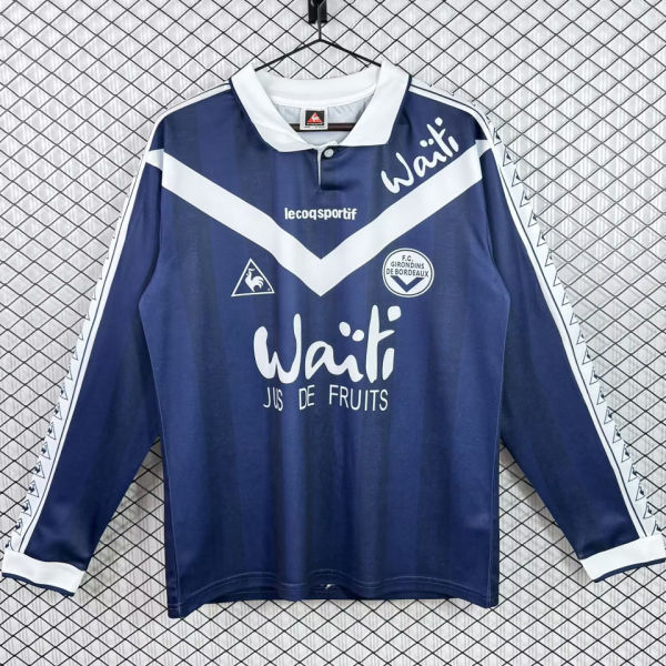 1996/1997 FC Girondins de Bordeaux Home Retro Soccer Long Sleeve Jersey