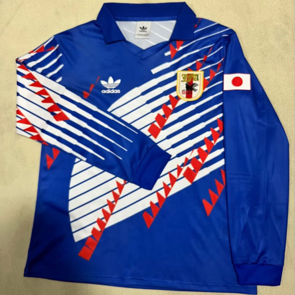 1993 Japan Home Blue Retro Long Sleeve Soccer Jersey