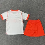 2026/27 NL Away White Kids Soccer Jersey 橙色裤子