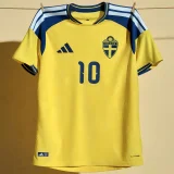 2026/27 Sweden Home Yellow Fans Soccer Jersey