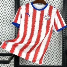 2026/27 Paraguay Home Red White Fans Soccer Jersey
