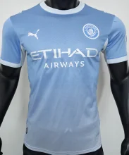 2026/27 Man City Home Blue Player Version Soccer Jersey