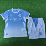2026/27 Man City Home Player Version Kids Soccer Jersey 球员版童装