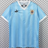 1990 Uruguay Home Blue Retro Soccer Jersey