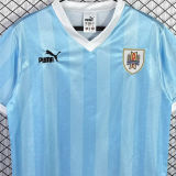 1990 Uruguay Home Blue Retro Soccer Jersey
