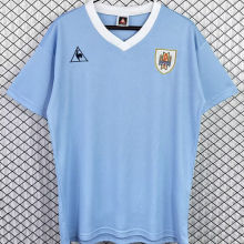 1986 Uruguay Home Blue Retro Soccer Jersey