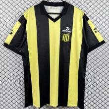 1987 Penarol Home Yellow Black Retro Soccer Jersey