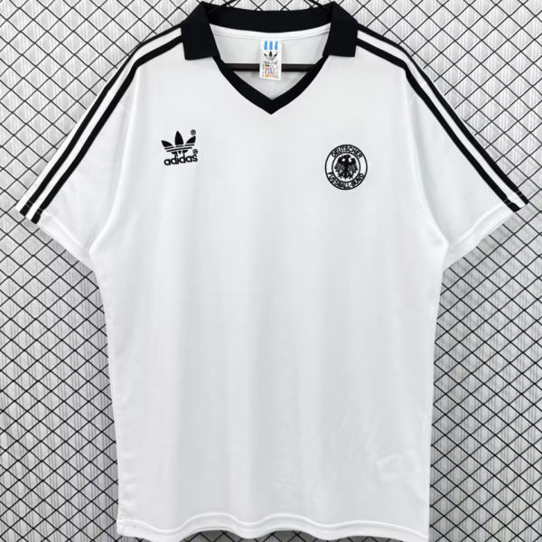 1982 Germany Home White Retro Soccer Jersey