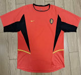 2002 Belgium Home Red Retro Soccer Jersey