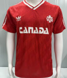 1986 Canada Home Red Retro Soccer Jersey