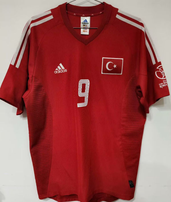 2002 Turkey Away Red Retro Retro Jersey