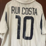 2002 Portugal Away White Retro Soccer Jersey