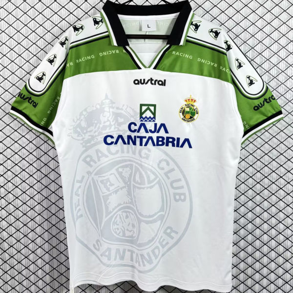1997/1998 Racing Santander White Retro Soccer Jersey 桑坦德竞技