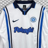 1997/1998 Napoli Away White Retro Long Sleeve Soccer Jersey