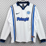 1997/1998 Napoli Away White Retro Long Sleeve Soccer Jersey