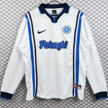 1997/1998 Napoli Away White Retro Long Sleeve Soccer Jersey