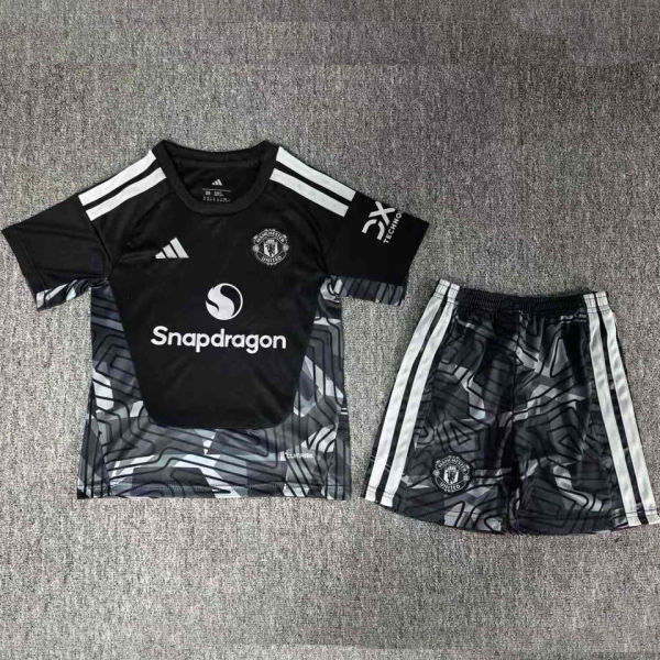 2026/27 M Utd Black GK Kids Soccer Jersey