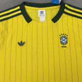 2026/27 Brazil Yellow Retro Style Fans Soccer Jersey