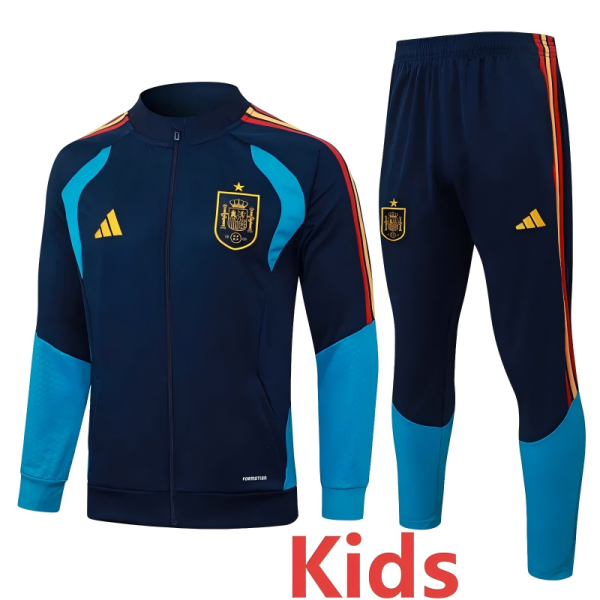 2026/27 Spain Royal Blue Kids Jacket Tracksuit