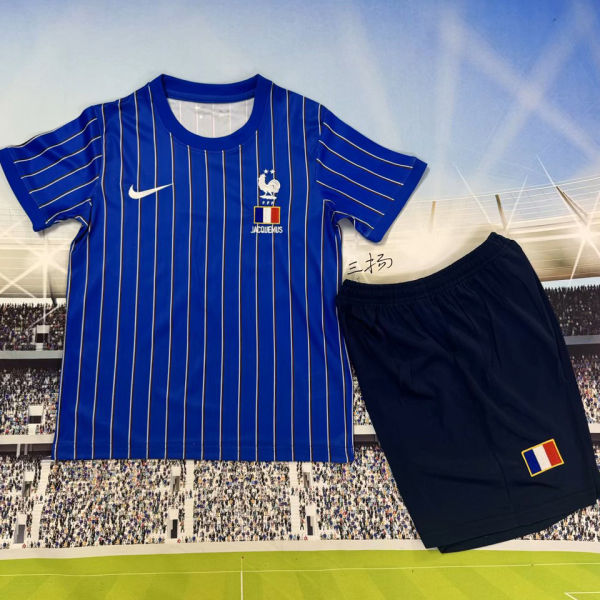 2026/27 France Blue Special Edition Kids Soccer Jersey