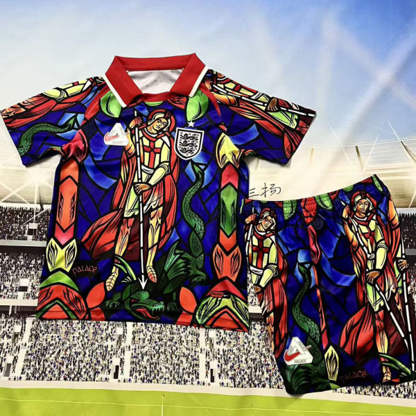 2026 England x PALACE Red Kids Soccer Jersey 红色