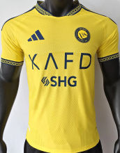 2026/27 Al Nassr Home Yellow Player Version Soccer Jersey 带胸前广告