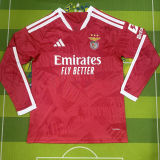 2026/27 Benfica Home Red Fans Long Sleeve Soccer Jersey