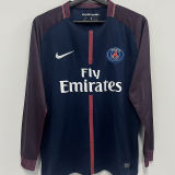 2017/18 PSG Home Retro Long Sleeve Soccer Jersey