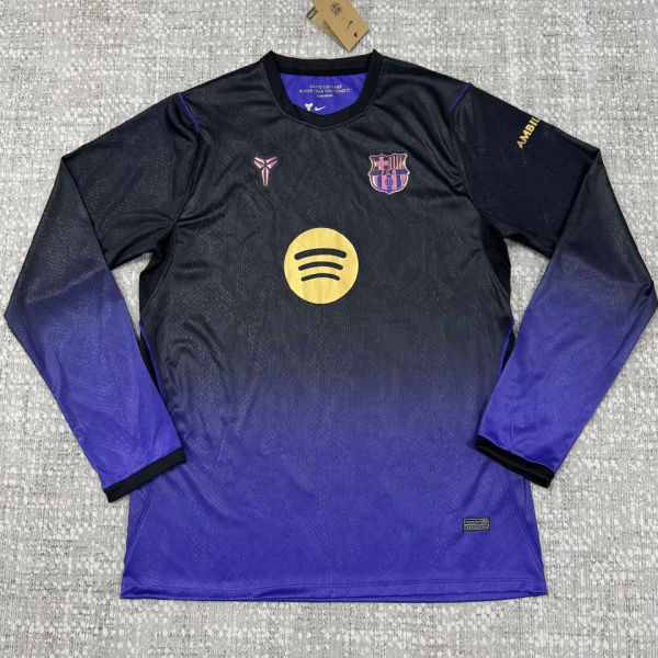 2026/27 BA  Away Black Purple Fans Long Sleeve Soccer Jersey