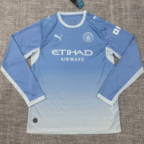 2026/27 Man City Home Blue Fans Long Sleeve Soccer Jersey