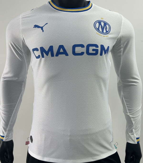 2026/27 MS Home White Player Version Long Sleeve Soccer Jersey