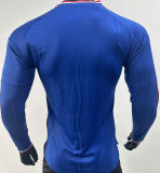 2026/27 M Utd Away Blue Player Version Long Sleeve Soccer Jersey