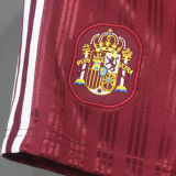 2026/27 Spain Red Retro Style Shorts Pants