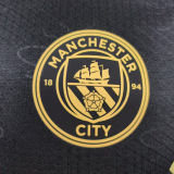 2026/27 Man City Third Black Player Version Long Sleeve Soccer Jersey