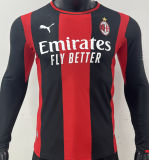 2026/27 AC Milan Home Player Version Long Sleeve Soccer Jersey