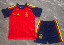 2026/27 Spain Home Red Kids Soccer Jersey （2 Stars 2星）