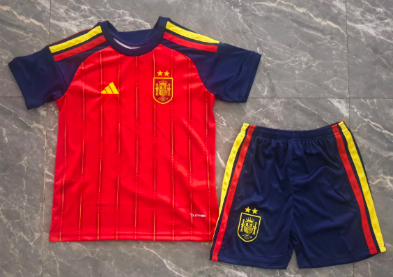 2026/27 Spain Home Red Kids Soccer Jersey （2 Stars 2星）