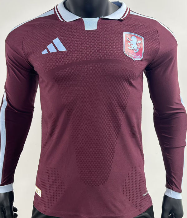 2026/27 Aston Villa Home Player Version Long Sleeve Soccer Jersey