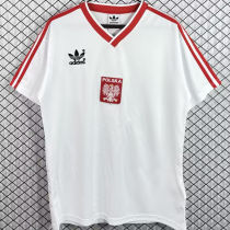 1986 Poland Home White Retro Soccer Jersey