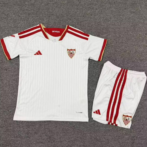 2026/27 Sevilla FC Home White Kids Soccer Jersey