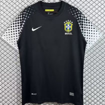 2010 Brazil Goalkeeper Black Retro Soccer Jersey