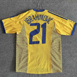 2002 Sweden Home Yellow Retro Soccer Jersey