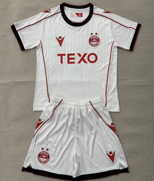 2026/27 Aberdeen Away White Kids Soccer Jersey 阿伯丁/ 阿拉丁